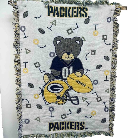 The Northwest Company Other - Vintage 48x36 Green Bay Packers Teddy Bear Blanket